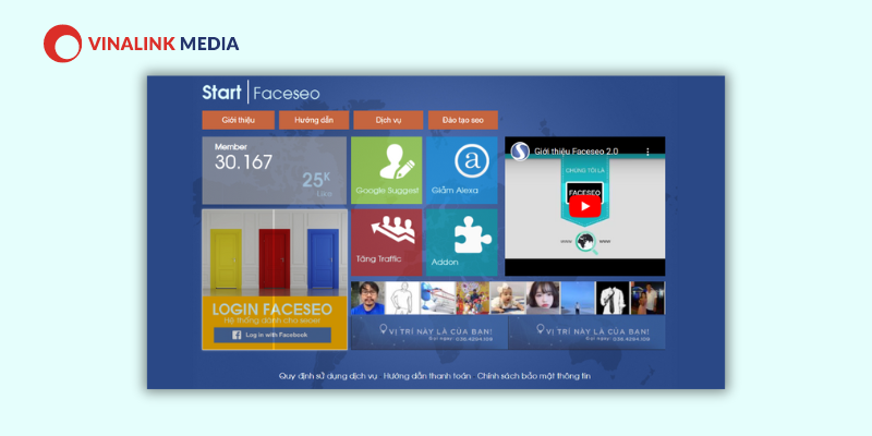 Phần mềm tăng traffic website Faceseo